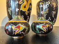 Zeer groot chinees set cloisonné emaille kunst - afbeelding 5 van  20