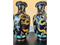 Zeer groot chinees set cloisonné emaille kunst - afbeelding 7 van  20