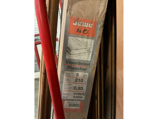 Zeer grote partij diverse houten latten, balken en panelen - afbeelding 10 van  32