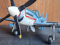 Zeer mooie handgemaakte jachtvliegtuig (levenswerk)north americain p-51d mustang wo2 l 680mm b 790mm h 300mm - afbeelding 5 van  6