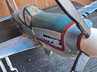 Zeer mooie handgemaakte jachtvliegtuig (levenswerk)north americain p-51d mustang wo2 l 680mm b 790mm h 300mm - afbeelding 6 van  6