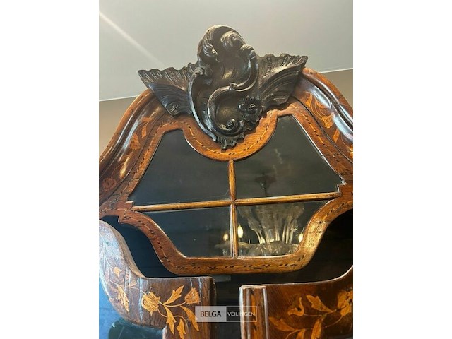 Zeer uitzonderlijke vitrinekast van hollandse maraichere e - afbeelding 2 van  7