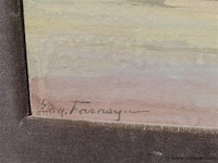 Zeezicht, aquarel, farasyn edgard - afbeelding 3 van  3