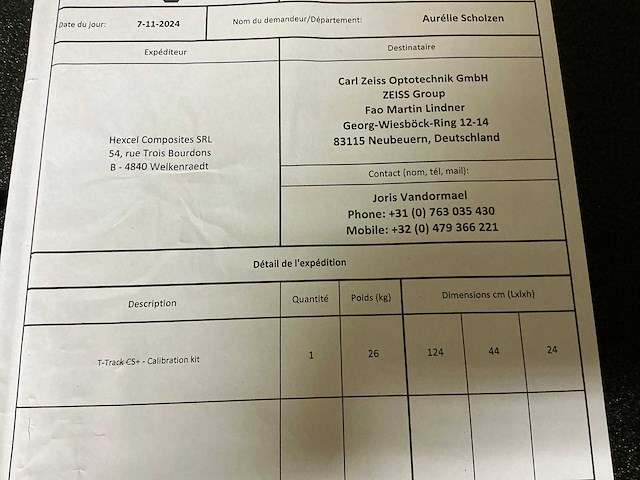 Zeiss t-track infield calibration kit meetgereedschap - afbeelding 7 van  11