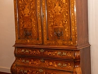 Zeldzaam hollands 18e-eeuws marqueterie kabinet... - afbeelding 2 van  6