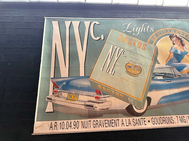 Zeldzame gigantische bastos reclameposter (1994) – xxxl formaat - afbeelding 3 van  5