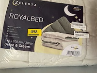Zelesta dekbed twee kleuren green en cream 140x200 - afbeelding 1 van  3