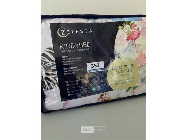 Zelesta kinderdekbed met dierenafbeeldingen 140 x 200 inclusief 1 kussensloop - afbeelding 2 van  3