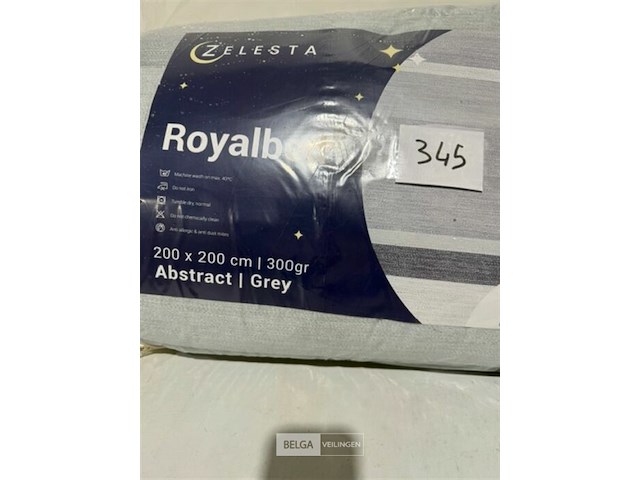 Zelesta royalbed abstract grey 200 x 200 300 gr - afbeelding 3 van  3
