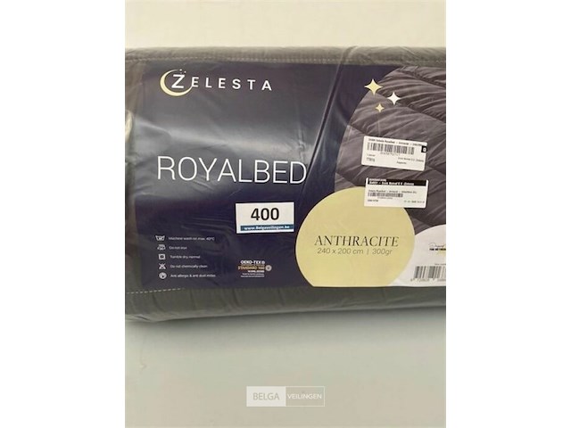 Zelesta royalbed een kleur antthracite 240 x 200 300 gr - afbeelding 1 van  3
