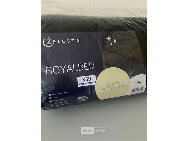 Zelesta royalbed een kleur black 200 x 200 300 gr - afbeelding 1 van  3