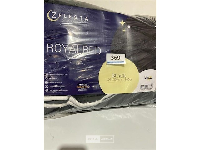 Zelesta royalbed een kleur black 200 x 200 300 gr - afbeelding 1 van  3