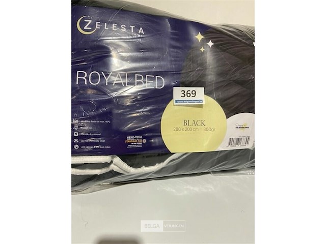 Zelesta royalbed een kleur black 200 x 200 300 gr - afbeelding 1 van  3