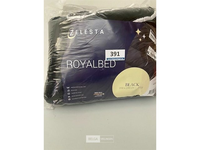 Zelesta royalbed een kleur black 200 x 200 - afbeelding 1 van  3