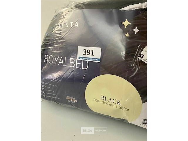 Zelesta royalbed een kleur black 200 x 200 - afbeelding 3 van  3