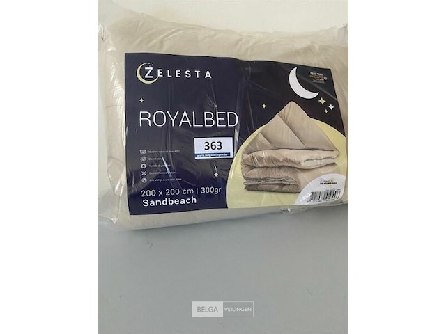 Zelesta royalbed een kleur sandbeach 200 x 200 300 gr - afbeelding 2 van  3