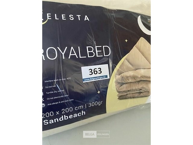 Zelesta royalbed een kleur sandbeach 200 x 200 300 gr - afbeelding 3 van  3