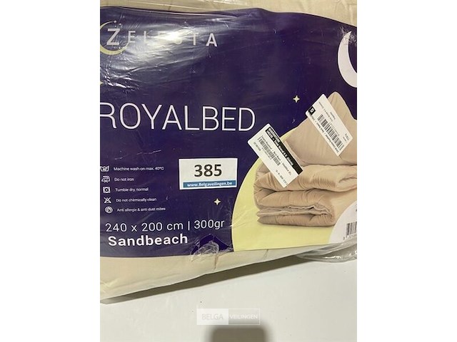 Zelesta royalbed een kleur sandbeach 240 x 200 300 gr - afbeelding 1 van  3