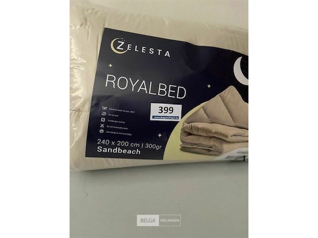 Zelesta royalbed een kleur sandbeach 240 x 200 300 gr - afbeelding 1 van  3