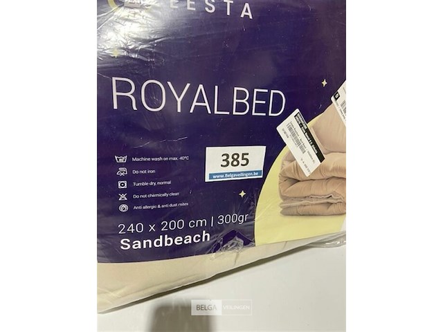 Zelesta royalbed een kleur sandbeach 240 x 200 300 gr - afbeelding 3 van  3