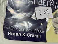 Zelesta royalbed green & cream 140 x 200 300 gr - afbeelding 3 van  3