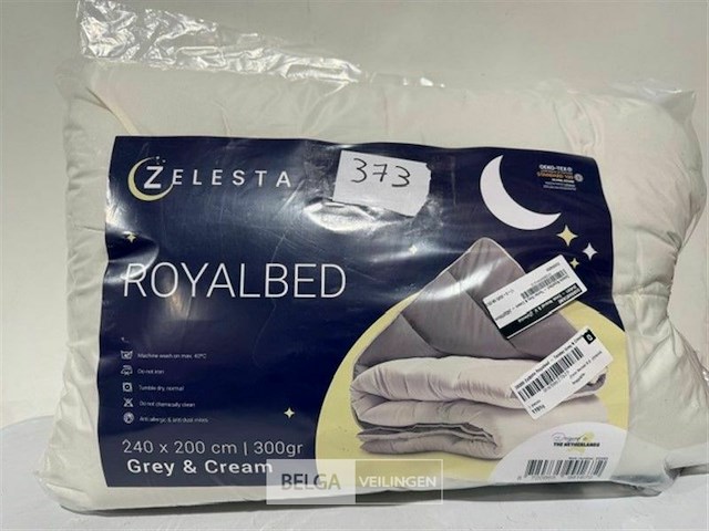 Zelesta royalbed grey & cream 200 x 200 cm 300 gr - afbeelding 1 van  3