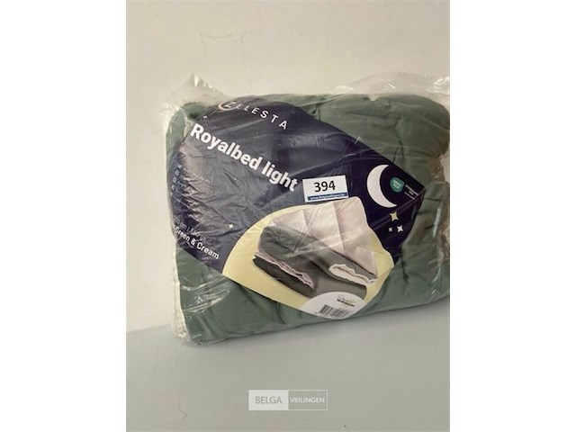 Zelesta royalbed light 140 x 200 green en cream 150 gr - afbeelding 3 van  3