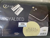 Zelesta royalbed twee kleuren anthracite en black 200 x 200 300 gr - afbeelding 2 van  3
