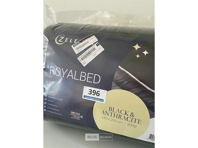 Zelesta royalbed twee kleuren anthracite en black 200 x 200 300 gr - afbeelding 3 van  3