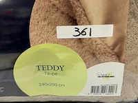 Zelesta teddybed fluffy 240x200 taupe - afbeelding 3 van  3