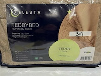 Zelesta teddybed fluffy 240x200 taupe - afbeelding 2 van  3
