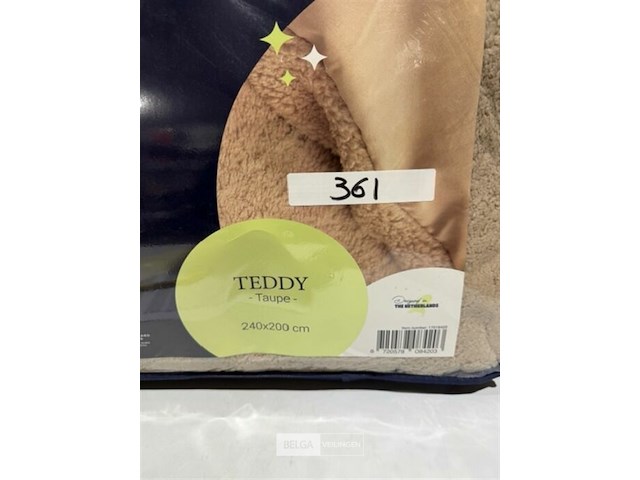 Zelesta teddybed fluffy 240x200 taupe - afbeelding 3 van  3