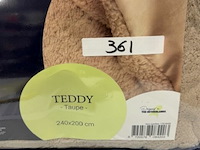 Zelesta teddybed fluffy 240x200 taupe - afbeelding 3 van  3