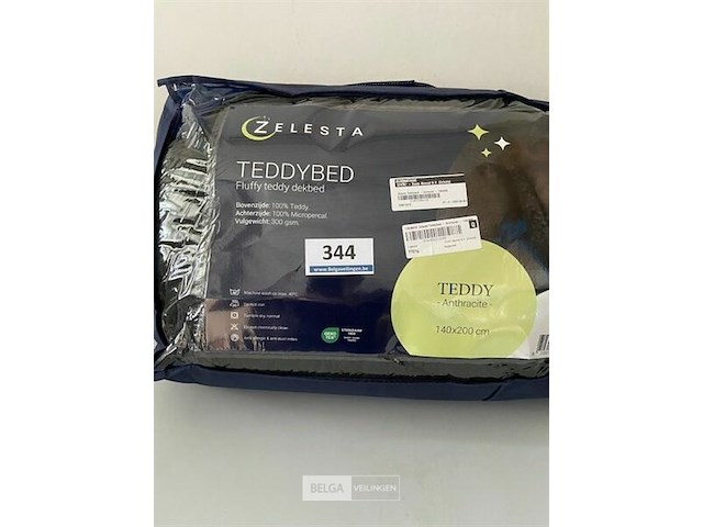 Zelesta teddybed fluffy anthracite 140 x 200 - afbeelding 2 van  3