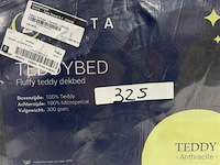 Zelesta teddybed fluffy anthracite 200x200 300 gr - afbeelding 3 van  3