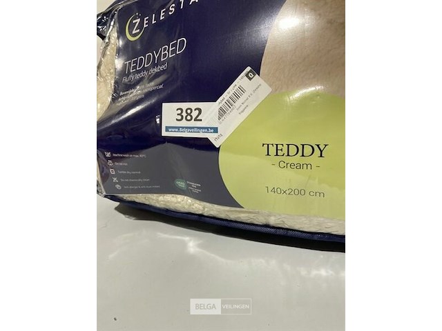 Zelesta teddybed fluffy cream 140 x 200 300 gr - afbeelding 3 van  3