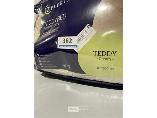 Zelesta teddybed fluffy cream 140 x 200 300 gr - afbeelding 3 van  3
