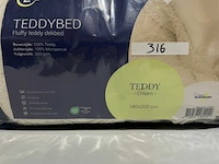 Zelesta teddybed fluffy cream 140x200 300 gr - afbeelding 2 van  3