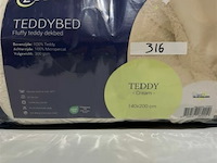 Zelesta teddybed fluffy cream 140x200 300 gr - afbeelding 2 van  3