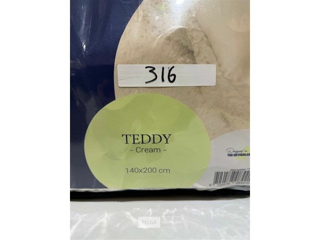 Zelesta teddybed fluffy cream 140x200 300 gr - afbeelding 3 van  3