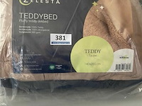 Zelesta teddybed fluffy taupe 140 x 200 300 gr - afbeelding 2 van  3