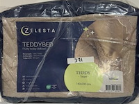 Zelesta teddybed fluffy taupe 140x200 300 gr - afbeelding 1 van  3