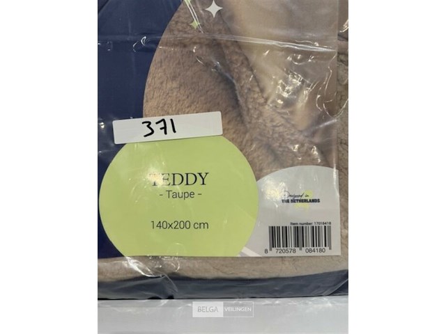 Zelesta teddybed fluffy taupe 140x200 300 gr - afbeelding 3 van  3