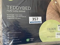 Zelesta teddybed fluffy taupe 200 x 200 300 gr - afbeelding 3 van  3