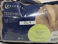 Zelesta teddybed fluffy taupe 200x200 300 gr - afbeelding 2 van  3