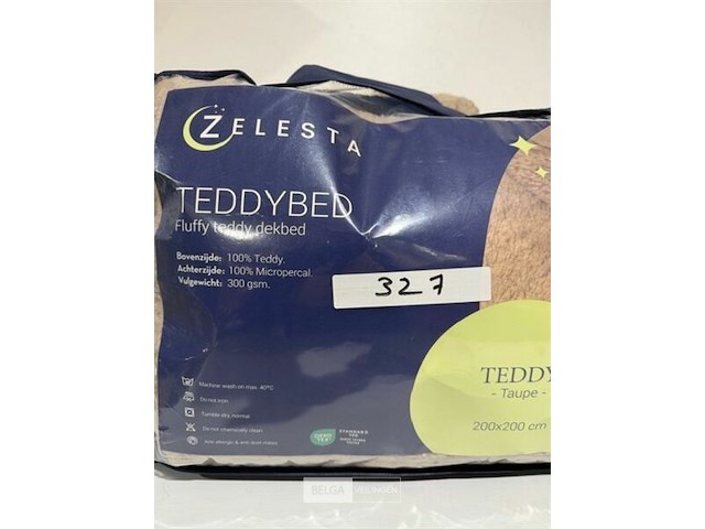 Zelesta teddybed fluffy taupe 200x200 300 gr - afbeelding 3 van  3