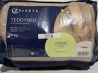 Zelesta teddybed fluffy taupe 240x200 300 gr - afbeelding 2 van  3