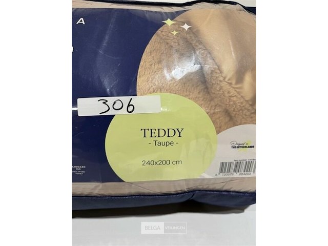 Zelesta teddybed fluffy taupe 240x200 300 gr - afbeelding 3 van  3