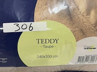 Zelesta teddybed fluffy taupe 240x200 300 gr - afbeelding 3 van  3