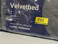 Zelesta velvetbed 140x200 antracite - afbeelding 3 van  3